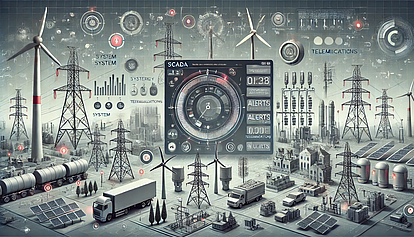 SCADA and Telemetry Systems Control SCADA dashboard illustrating remote monitoring and control in industrial environments.