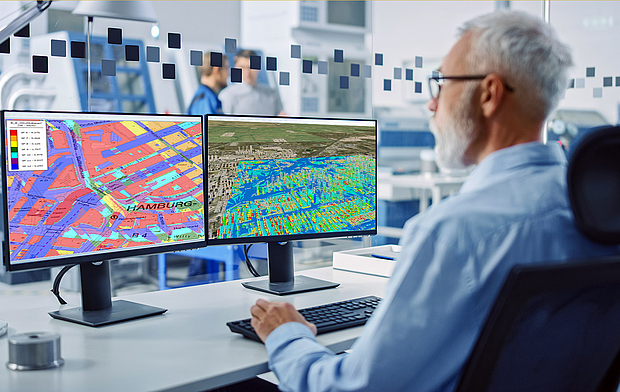 System Design & Radio Planning – Optimize Network Performance (Image Link) An engineer analyzing radio coverage maps on dual monitors, representing LS telcom’s approach to system design and radio planning for reliable communication networks. Click to learn more.