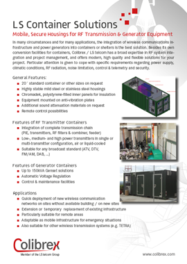 Colibrex: Container Solutions for RF Transmission & Generator Equipment